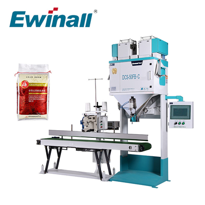 Reis-Verpackungsmaschine 5kg 10kg 15kg 25kg Ewinall DCS-50FB-C automatische manuelle