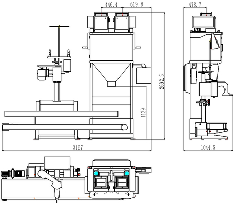 Manuelle automatische Reis-Verpackungsmaschine DCS-50FB3+ Ewinall