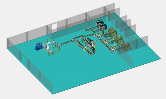 Servobewegungs-automatisierte Multifunktionspack-Bänder Converying-Roboter Palletzing-System