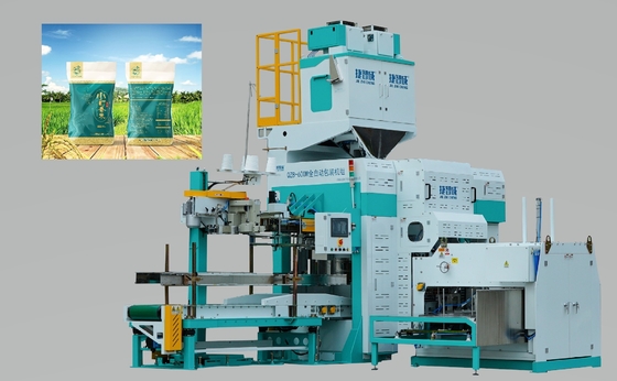 Palettierende vollautomatische Reis-Verpackungsmaschine 5.5KW 25kg zu 50kg
