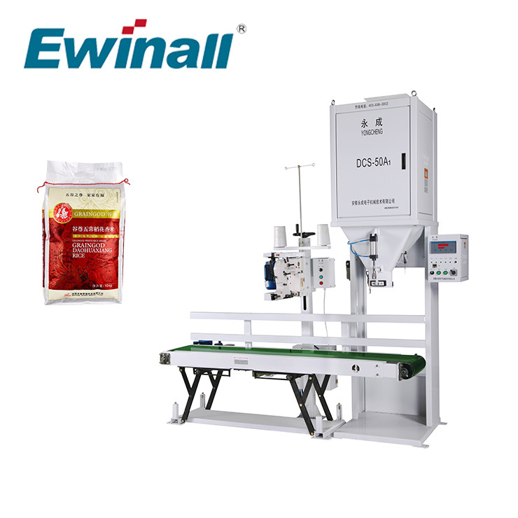 Reis-Verpackmaschine Ewinall DCS-50A1 5kg 10kg 15kg 25kg mit dem Förderer-Nähen
