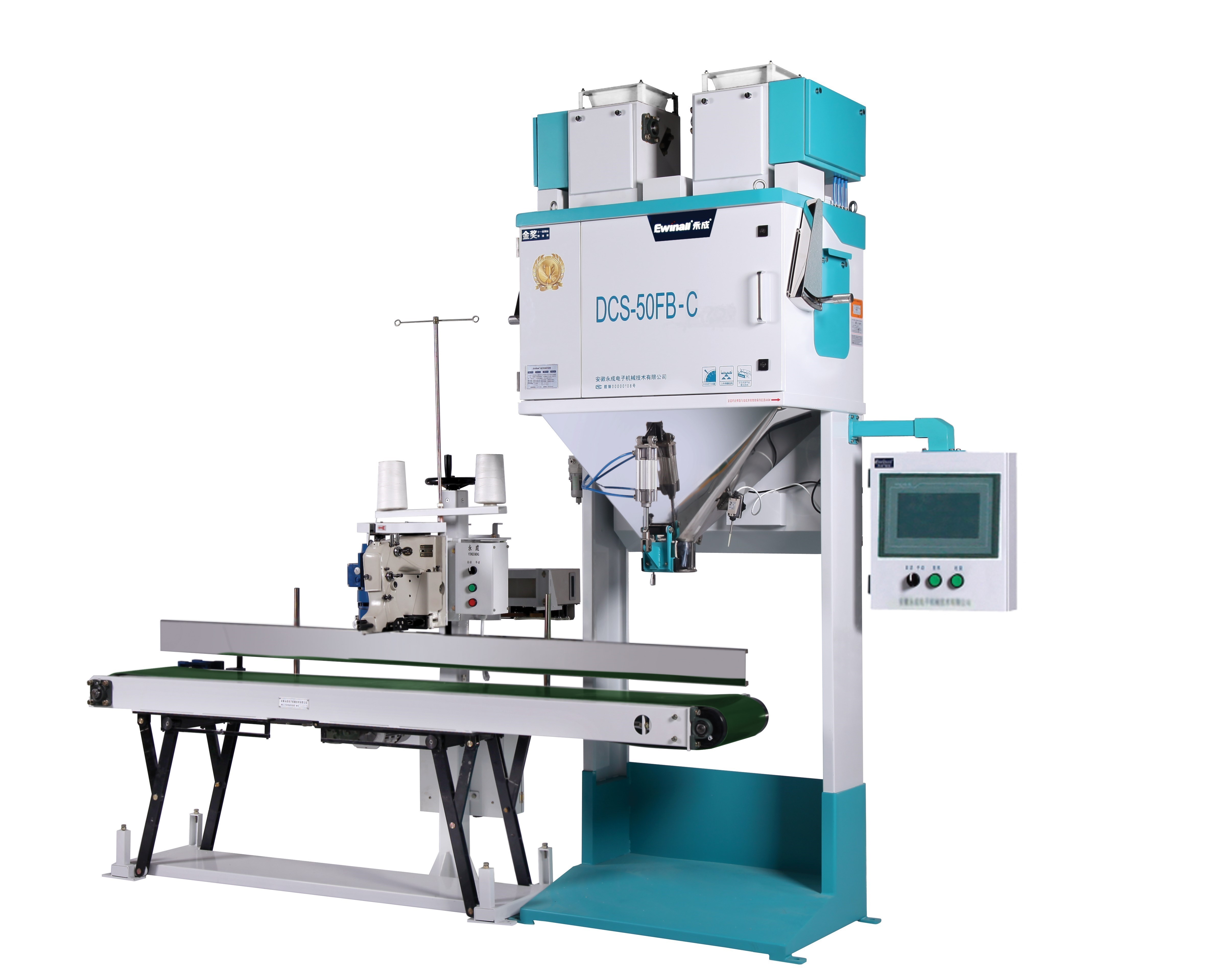 Taschen-Verpackungs-Skala-Maschine Metller Toledo Load Cell AC380V des Touch Screen Vakuumziegelstein-25kg